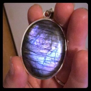 Purple blue labradorite pendant